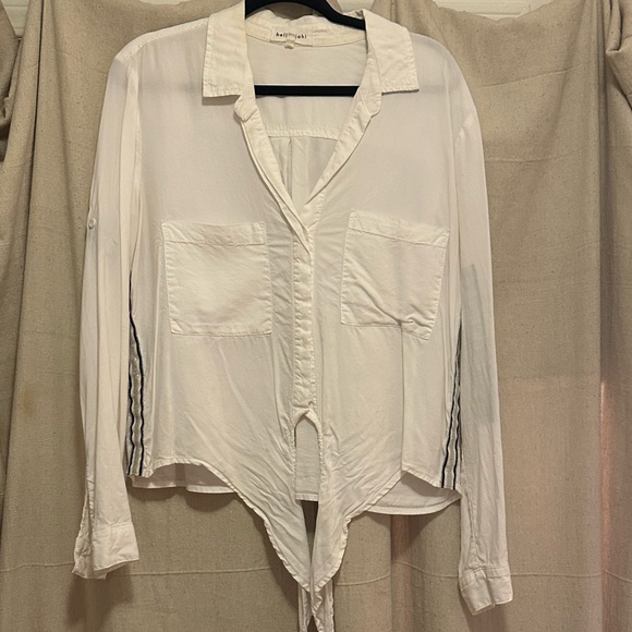 Tie Front Button Down - Picture 2 of 5